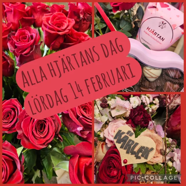 Då var det dags för alla hjärtans dag! På lördag den 14 februari är det  kärlekens dag.❤️❤️❤️
Vi har laddat med rosor, buketter mm.
Det går också utmärkt att förbeställa en bukett ❤️
031-930413 
Vi har öppet vard 9-18 lörd 10-15 sönd 11-15 
Välkomna 💕